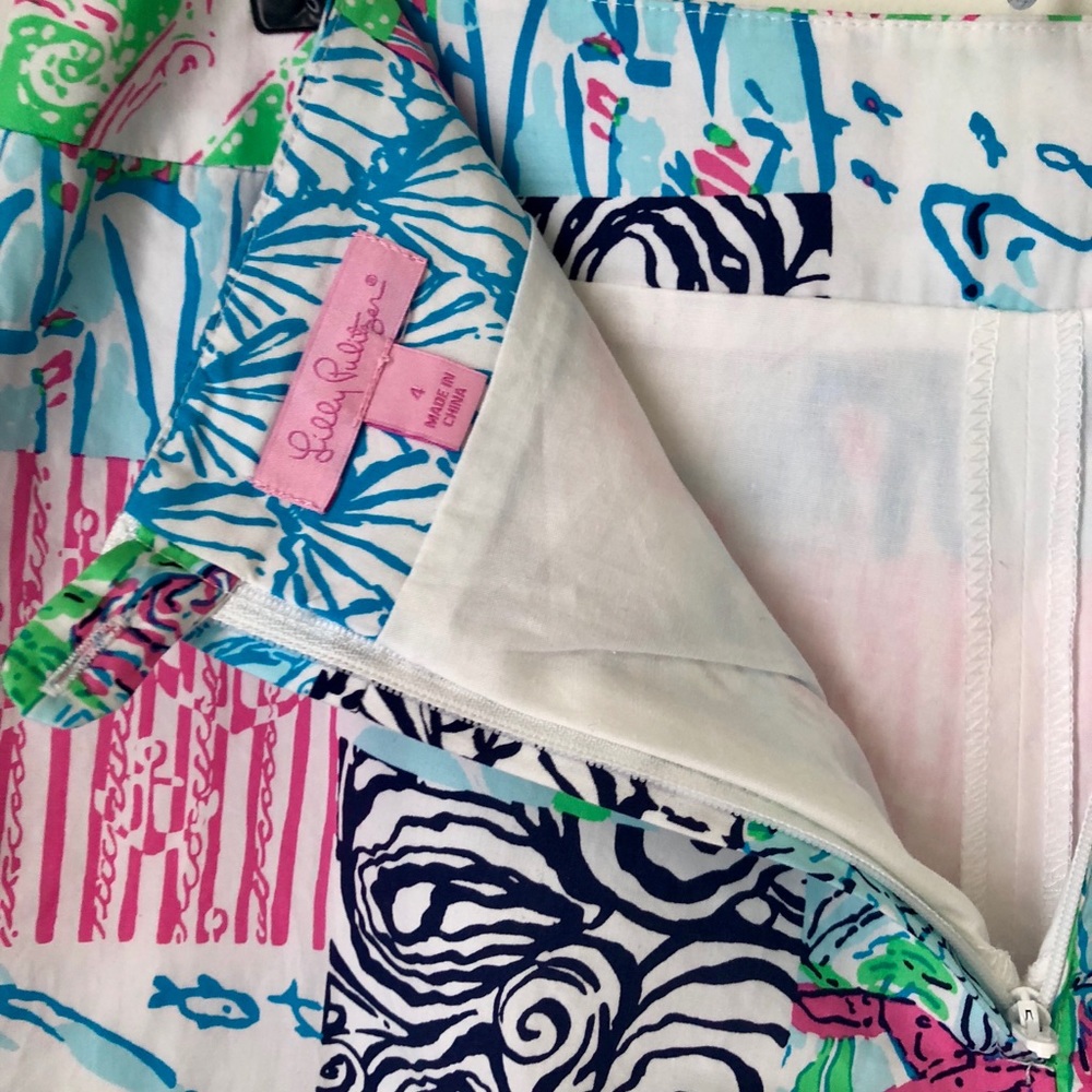 Lilly Pulitzer Patchwork Skort Us-4 - image 3
